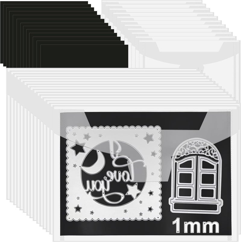 Unarty 28 PCS Die Cut Storage Envelopes with 1 mm Thick Magnetic Sheets for Die Storage, 5.5 x 7.5 Inch Die Storage Pockets and Magnet, Clear Stamp and Die Storage Pockets - Image 1